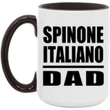 Spinone Italiano Dad - 15oz Accent Mug Black