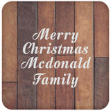 Merry Christmas Mcdonald Family - Drink Coaster E