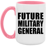 Future Military General - 15oz Accent Mug Pink