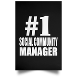 Number One #1 Social Community Manager - Poster Portrait
