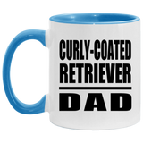 Curly-Coated Retriever Dad - 11oz Accent Mug Blue