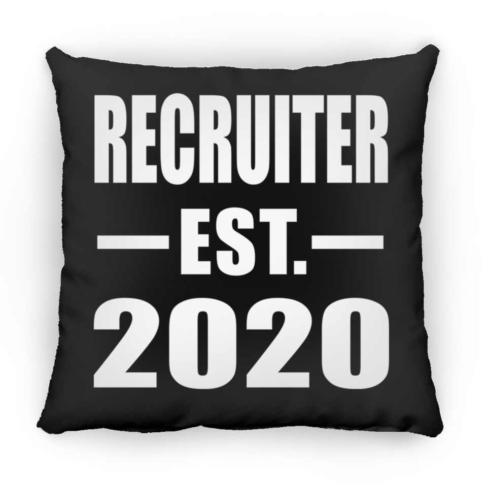 Recruiter Established EST. 2020 - Throw Pillow Black