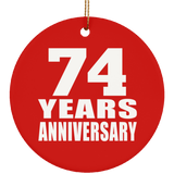 74th Anniversary 74 Years Anniversary - Circle Ornament