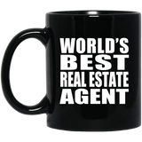 World's Best Real Estate Agent - 11 Oz Coffee Mug Black