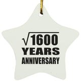 40th Anniversary Square Root of 1600 Years Anniversary - Star Ornament