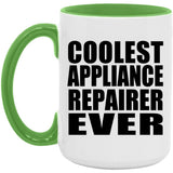 Coolest Appliance Repairer Ever - 15oz Accent Mug Green