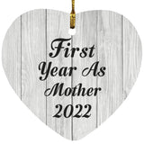 First Year As Mother 2022 - Heart Ornament F