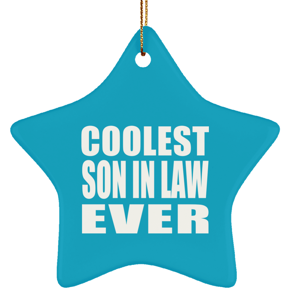 Coolest Son In Law Ever - Star Ornament
