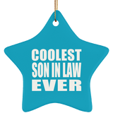Coolest Son In Law Ever - Star Ornament