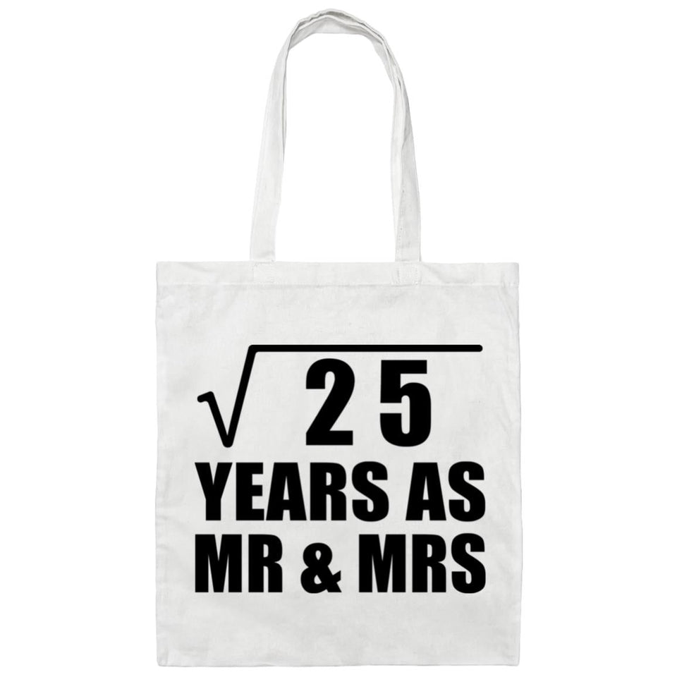 5th Anniversary Square Root of 25 Years As Mr & Mrs - Tote Bag White