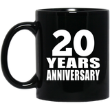 20th Anniversary 20 Years - 11 Oz Coffee Mug Black