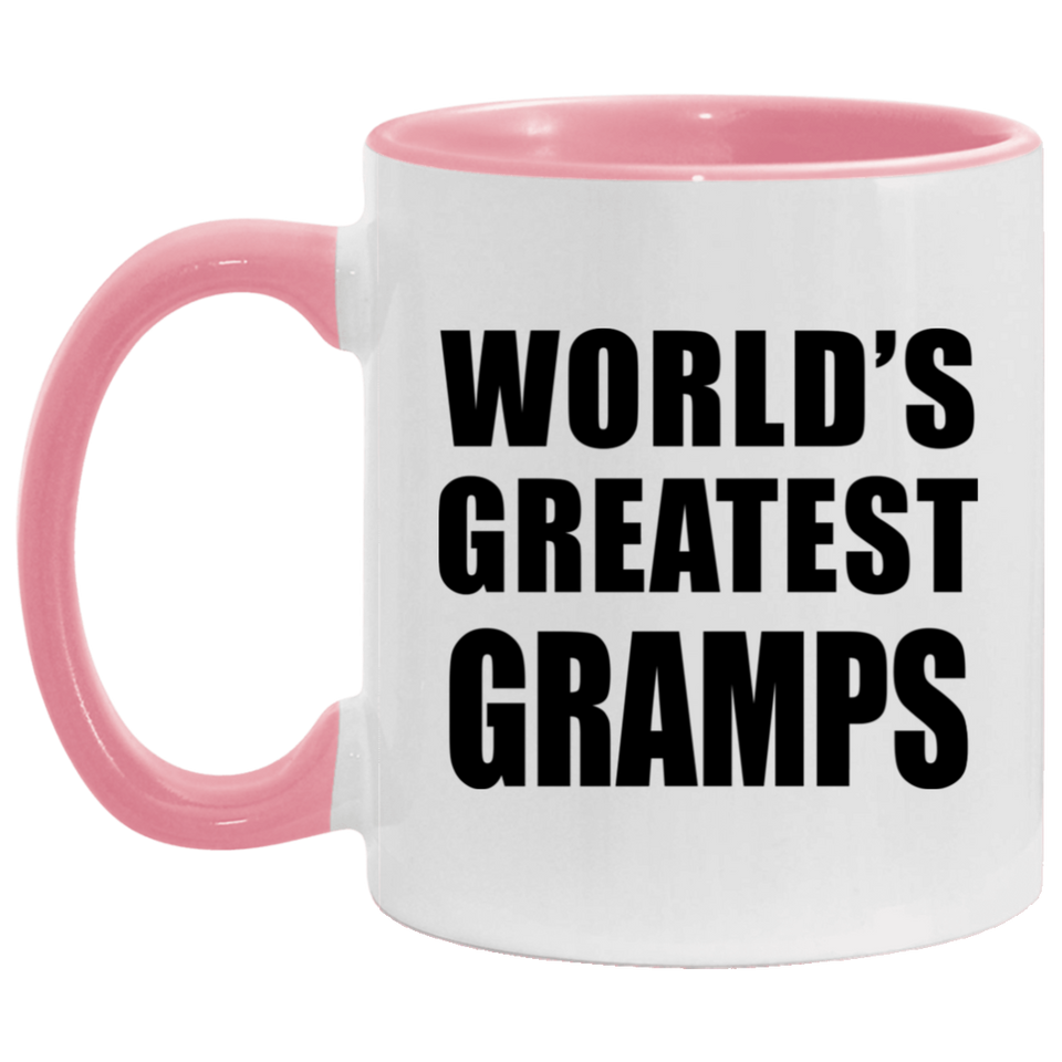 World's Greatest Gramps - 11oz Accent Mug Pink