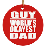 Guy World's Okayest Dad - Circle Ornament