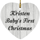 Kristen Baby's First Christmas - Heart Ornament F