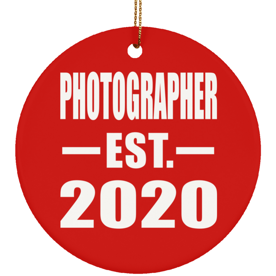 Photographer Established EST. 2020 - Circle Ornament