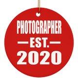 Photographer Established EST. 2020 - Circle Ornament
