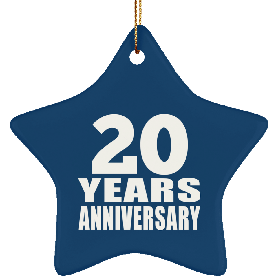 20th Anniversary 20 Years - Star Ornament