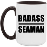 Badass Seaman - 15oz Accent Mug Black