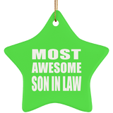Most Awesome Son In Law - Star Ornament