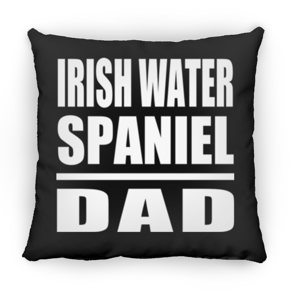 Irish Water Spaniel Dad - Throw Pillow Black