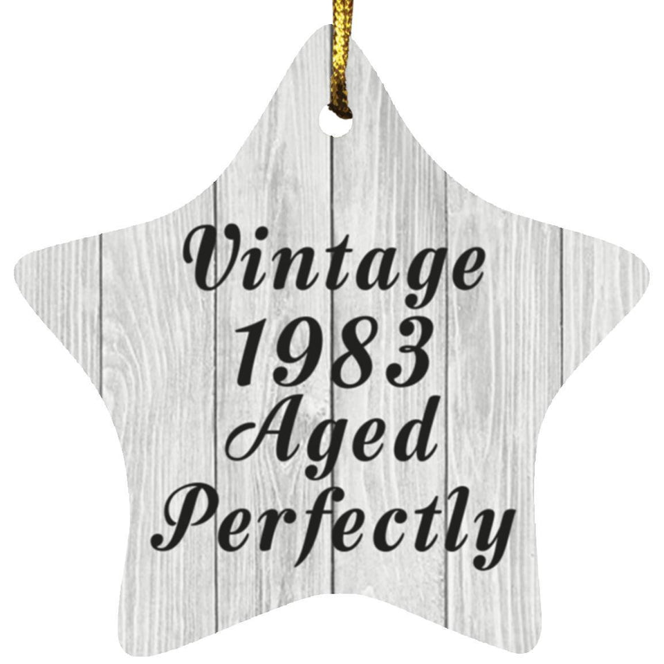 41st Birthday Vintage 1983 Aged Perfectly - Star Ornament F