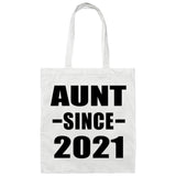 Aunt Since 2021 - Tote Bag White