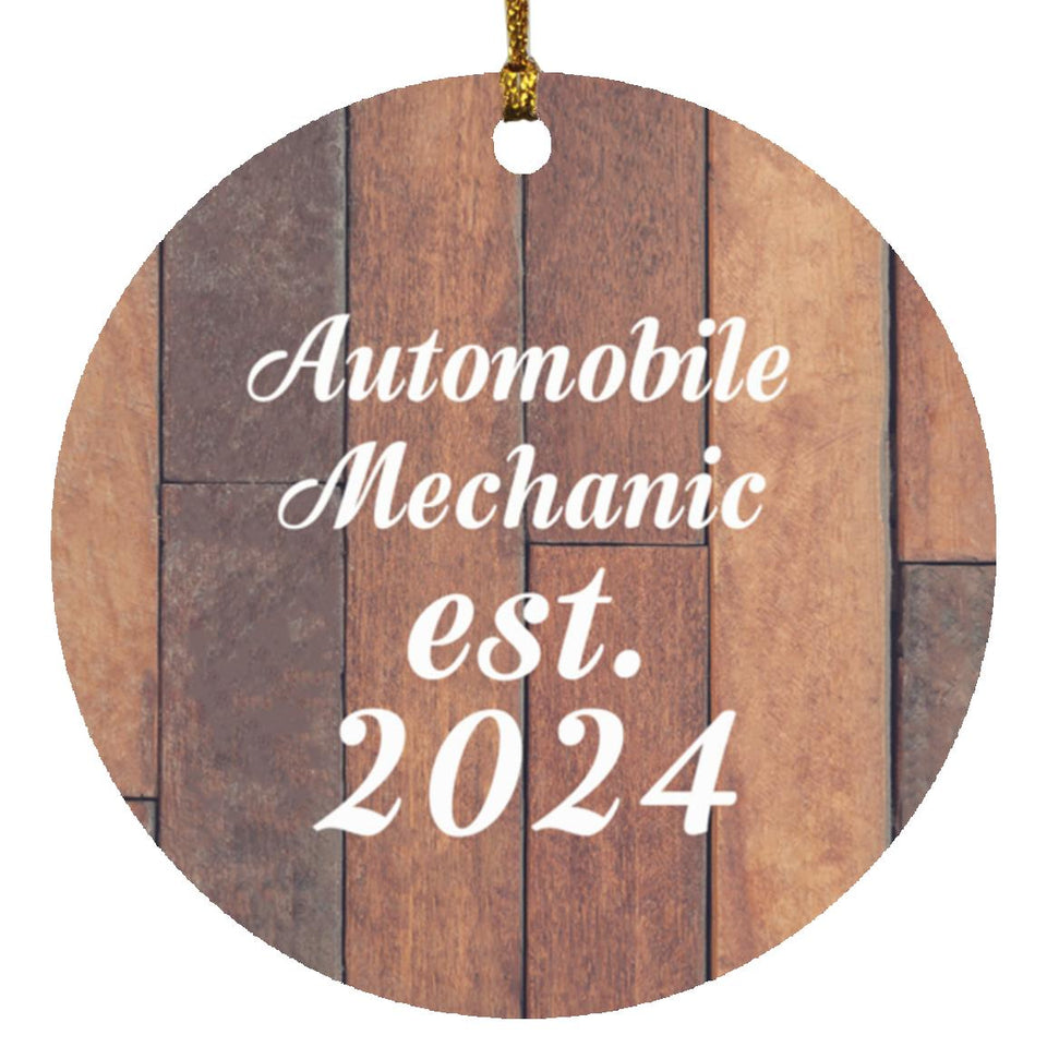 Automobile Mechanic Established Est. 2024 - Circle Ornament E