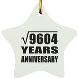 98th Anniversary Square Root of 9604 Years Anniversary - Star Ornament