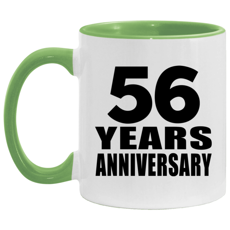 56th Anniversary 56 Years - 11oz Accent Mug Green