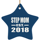 Step Mom Established EST. 2018 - Star Ornament