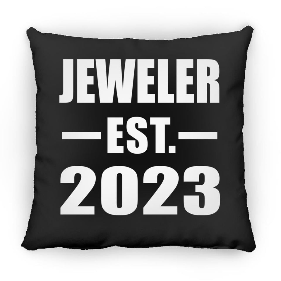 Jeweler Established EST. 2023 - Throw Pillow Black