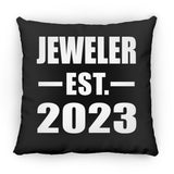 Jeweler Established EST. 2023 - Throw Pillow Black