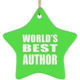 World's Best Author - Star Ornament