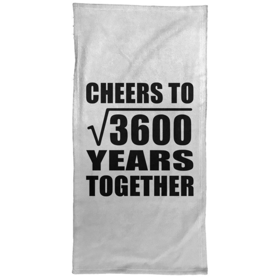 60th Anniversary Cheers To Square Root of 3600 Years Together - Hand Towel