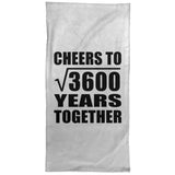 60th Anniversary Cheers To Square Root of 3600 Years Together - Hand Towel