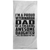 Proud Veterinarian Dad Of Awesome Daughter - Hand Towel