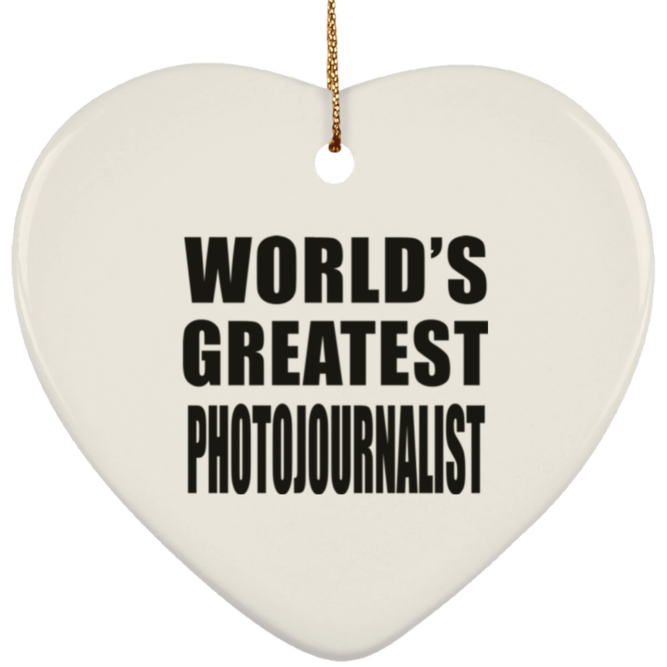 World's Greatest Photojournalist - Heart Ornament