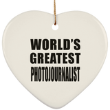 World's Greatest Photojournalist - Heart Ornament