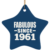 63rd Birthday Fabulous Since 1961 - Star Ornament