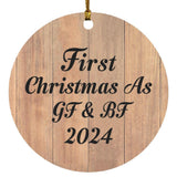 First Christmas As Gf & Bf 2024 - Circle Ornament C