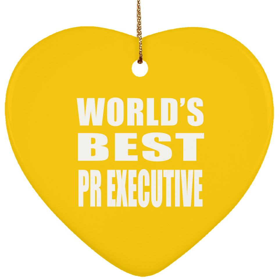 World's Best Pr Executive - Heart Ornament