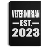 Veterinarian Established EST. 2023 - Canvas Portrait