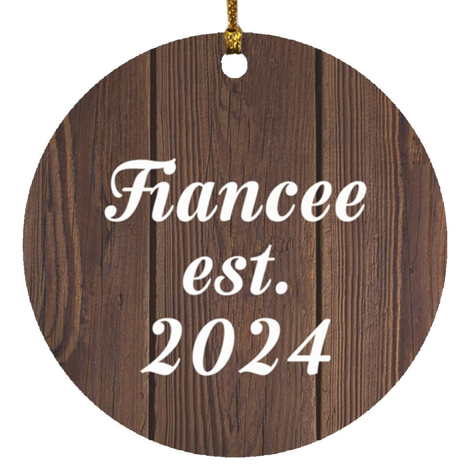 Fiancee Established EST. 2024 - Circle Ornament D