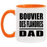 Bouvier Des Flandres Dad - 11oz Accent Mug Orange