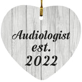 Audiologist Established Est. 2022 - Heart Ornament F