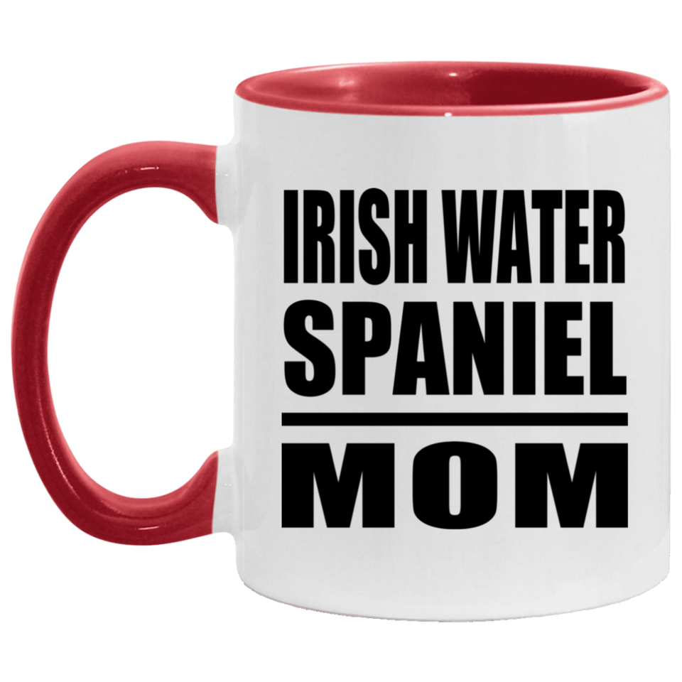 Irish Water Spaniel Mom - 11oz Accent Mug Red