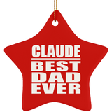 Claude Best Dad Ever - Star Ornament