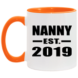 Nanny Established EST. 2019 - 11oz Accent Mug Orange