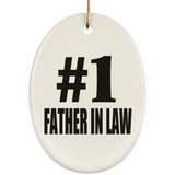 Number One #1 Father In Law - Oval Ornament
