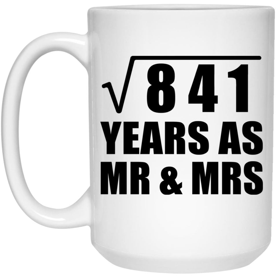 29th Anniversary Square Root of 841 Years As Mr & Mrs - 15oz Coffee Mug